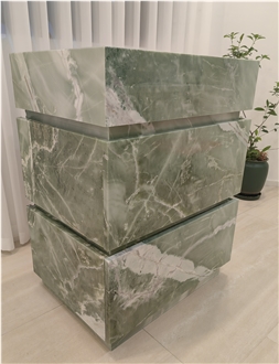 Bathroom Marble Cabinet With Basin And Drawers