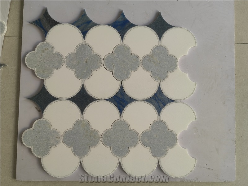 Blue Celeste Marble Inlay Mosaic Design