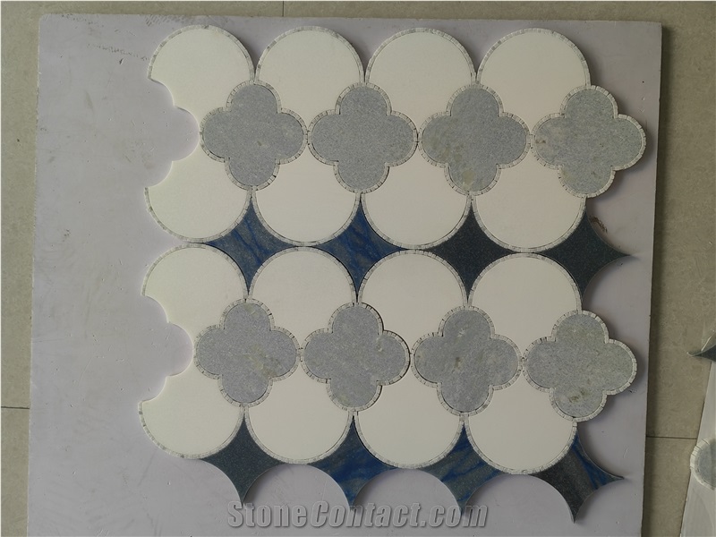 Blue Celeste Marble Inlay Mosaic Design