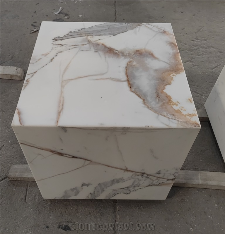 Calacatta Classic Marble Square Cafe Table
