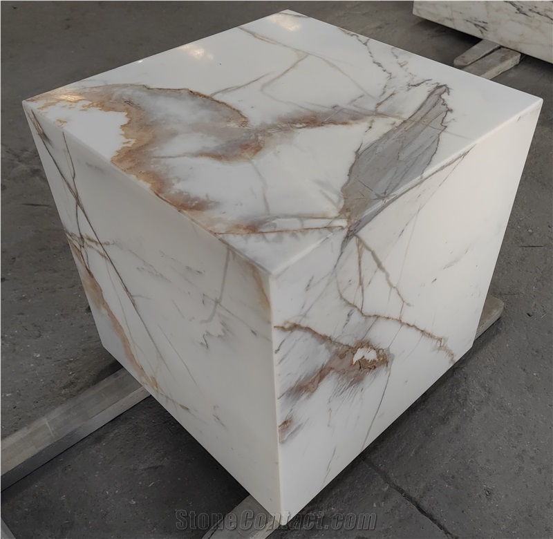 Calacatta Classic Marble Square Cafe Table