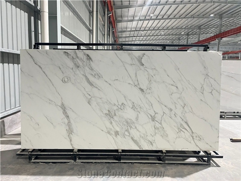 Artificial Calacatta White Sintered Stone Slabs Hot Sale