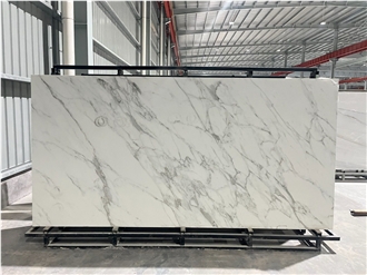 Artificial Calacatta White Sintered Stone Slabs Hot Sale