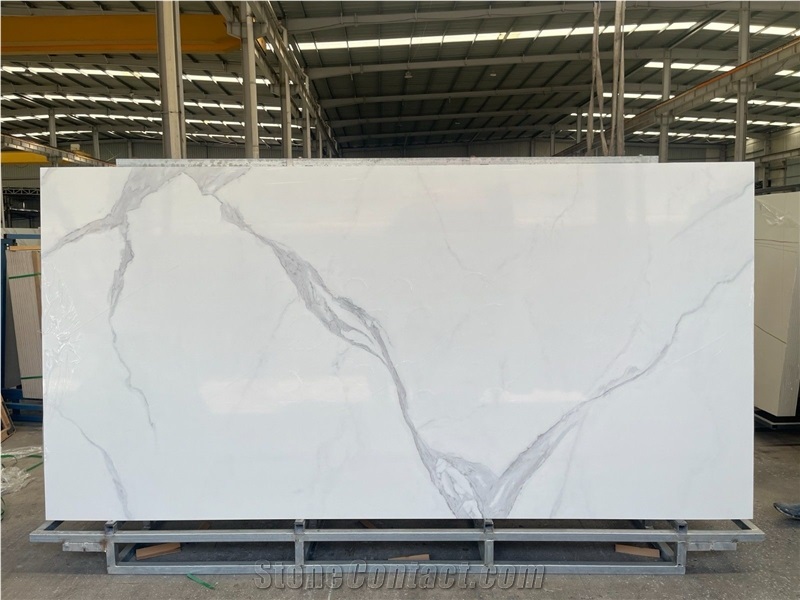 Artificial Calacatta White Sintered Stone Slabs Hot Sale