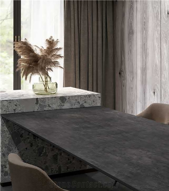 Barcelona Cement Dark Grey  Sintered Stone Slabs
