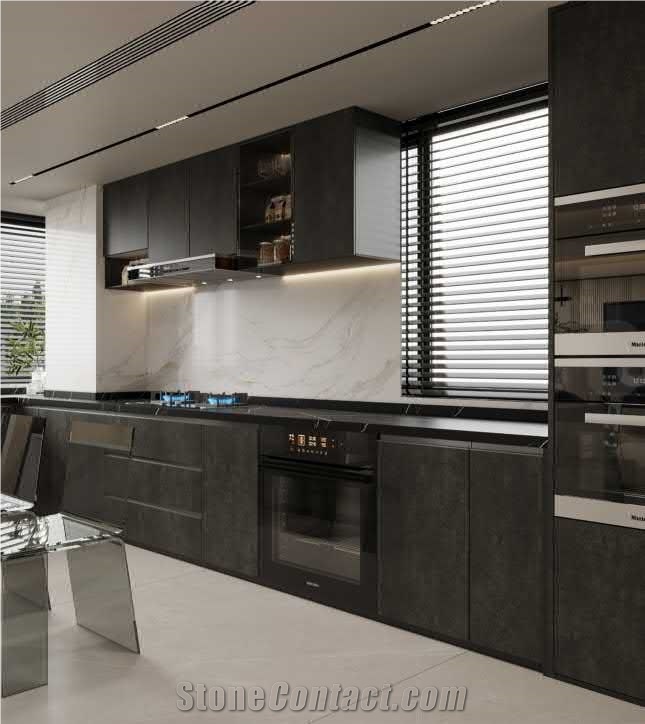 Black Limpidity Rock Sintered Stone Slabs