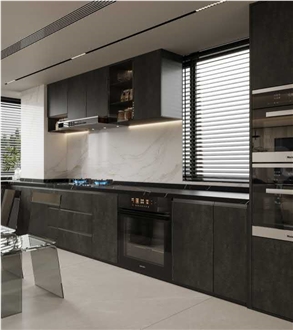 Black Limpidity Rock Sintered Stone Slabs