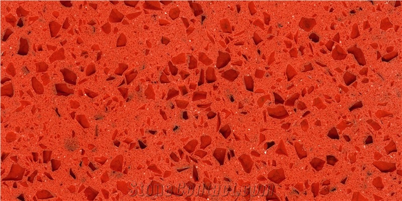 Red Gaalxy Quartz Slabs