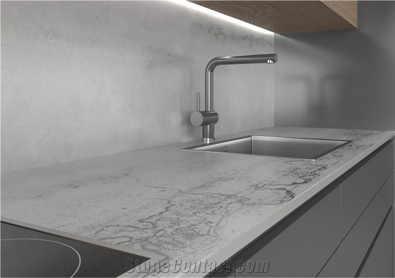 TITANIUM SILVERY GREY  Sintered Stone Slabs