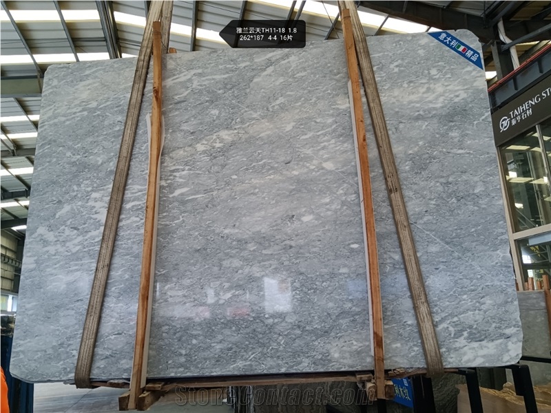 Light Grey Starry Sky Marble Slabs