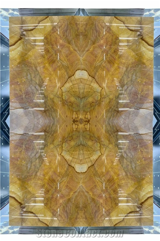 Rainbow Impression Gold Quartzite Slabs