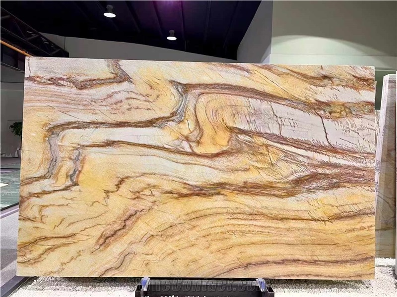 Rainbow Impression Gold Quartzite Slabs Polished
