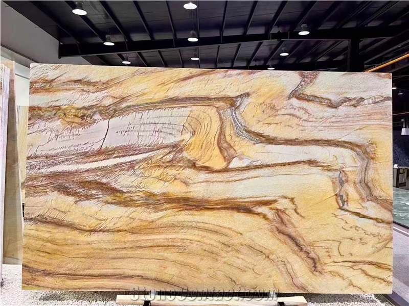 Rainbow Impression Gold Quartzite Slabs Polished