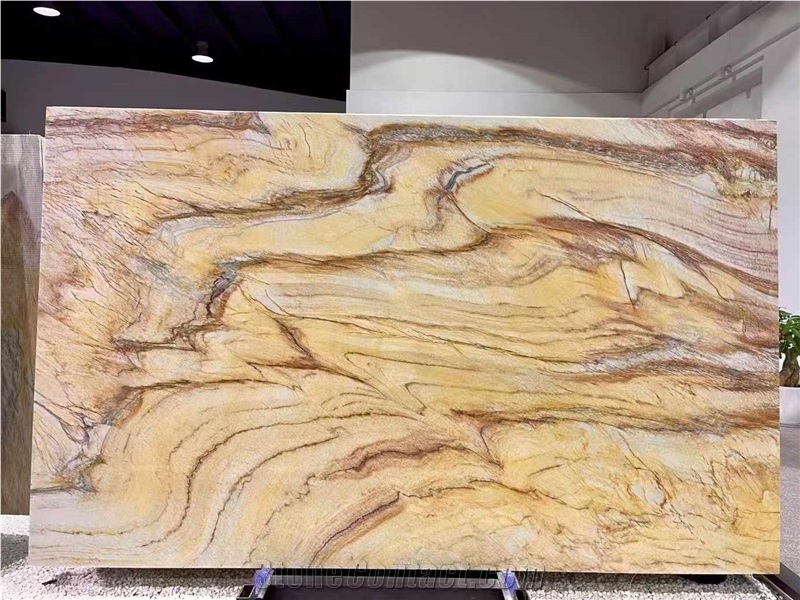 Rainbow Impression Gold Quartzite Slabs Polished