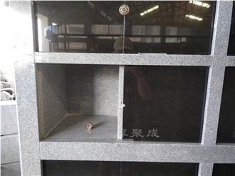 2 Sides 48 Niches Columbarium Light Gary Color Black Door