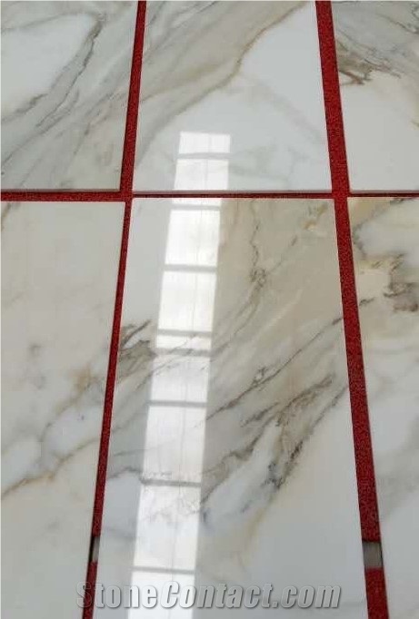 Calacatta Gold Artificial Stone Slabs Smooth And Flat