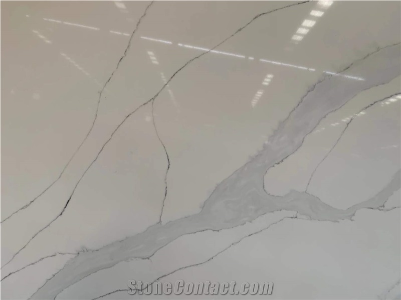 Pure Artificial Pinkish White Quartz Slabs