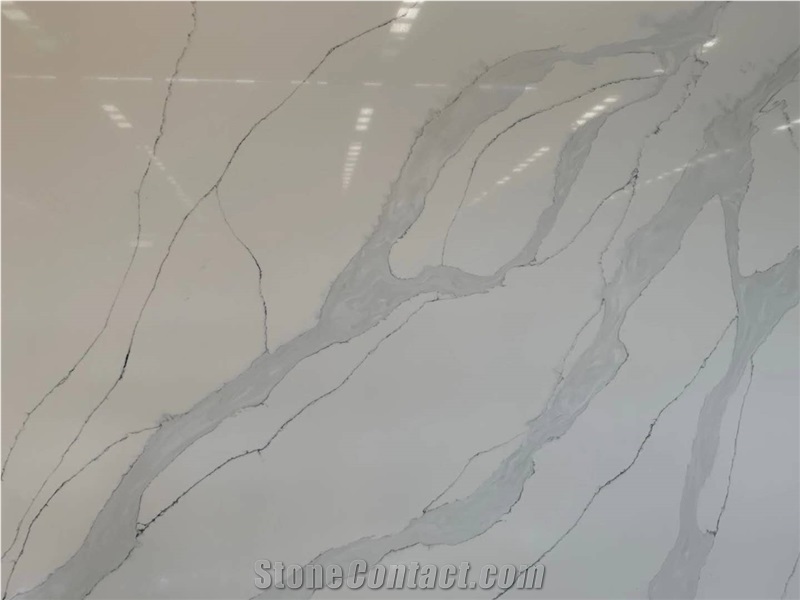Pure Artificial Pinkish White Quartz Slabs