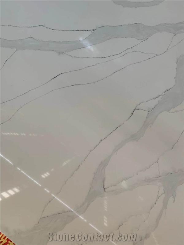 Pure Artificial Pinkish White Quartz Slabs