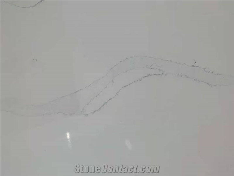 Pure Artificial Pinkish White Quartz Slabs