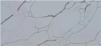 Snow White Calacatta Artificial Marble Pure White Quartz