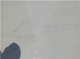 Snow White Calacatta Artificial Marble Pure White Quartz