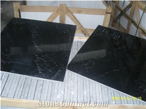 Black Marquina Marble Slab 240Upx120upx1.8Cm Tiles