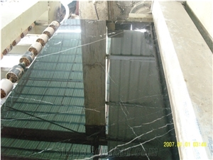 Black Marquina Marble Slab 240Upx120upx1.8Cm Tiles