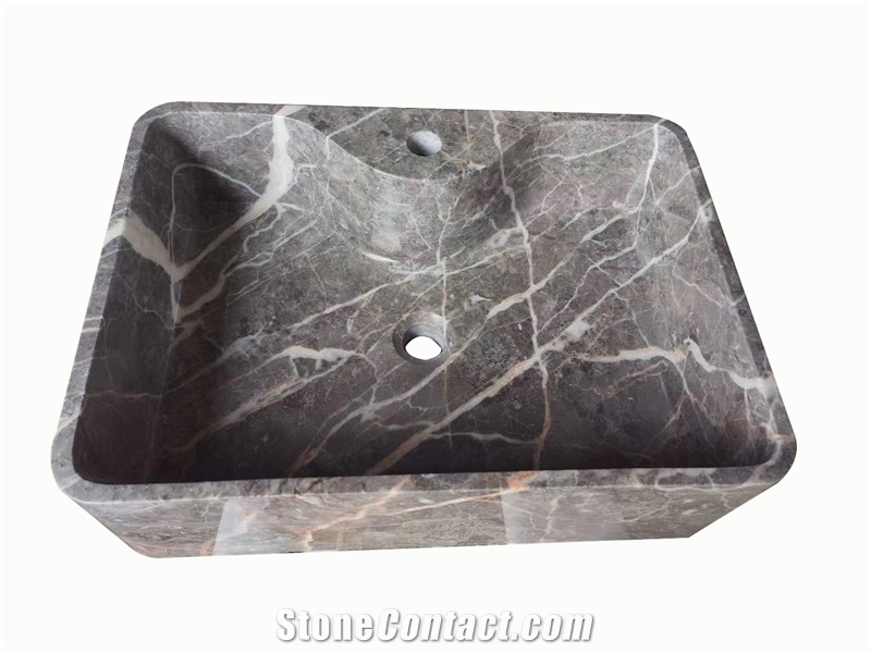 Carso Grey Marble Basin With High Quality