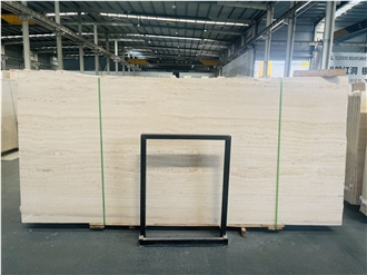 Italy Roman Travertine - Travertino Romano Bianco Slabs Italy Roman Travertine - Travertino Romano Bianco Slabs