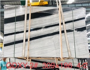 Panda White Marble Slabs 240Upx120upx1.8Cm