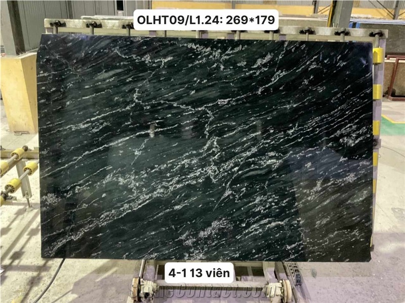 Dark Olive Green Granite Slabs