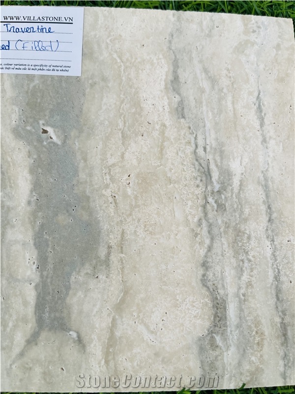 Silver Ocean Travertine Filled Honed Slabs