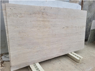 Silver Travertine Slabs, Polished Or Honed