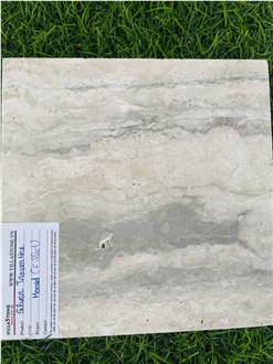 Silver Travertine Slabs, Polished Or Honed