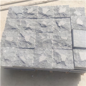 Black G654 Natural Split Face Mushroom Stone Wall Tiles