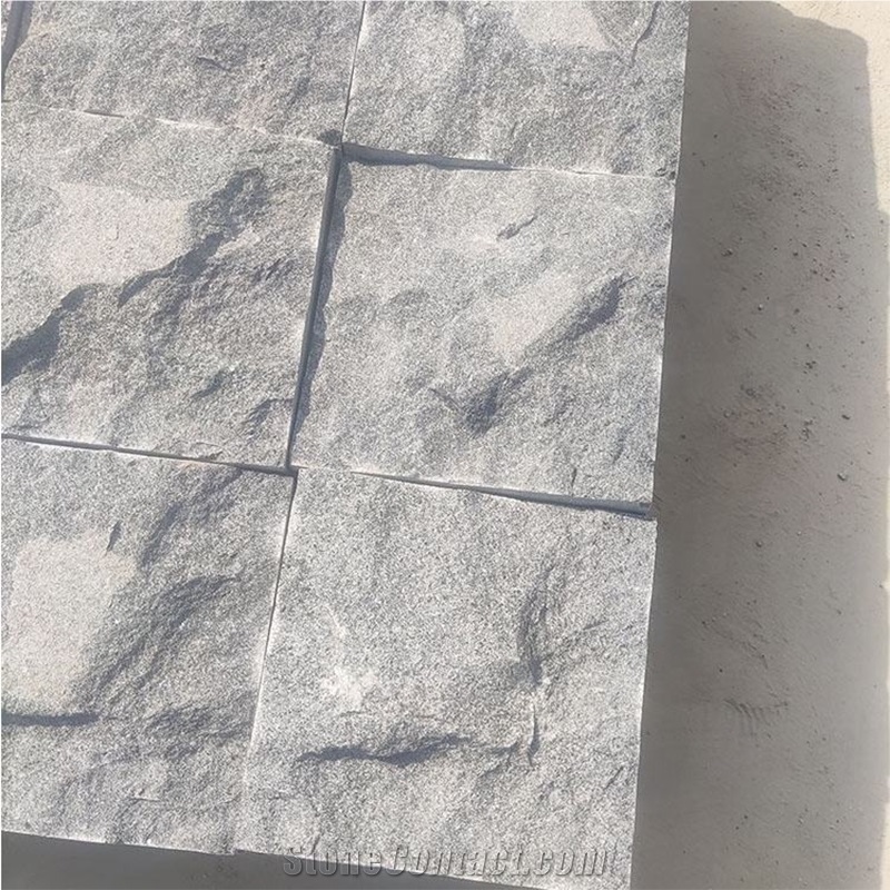 Black G654 Natural Split Face Mushroom Stone Wall Tiles