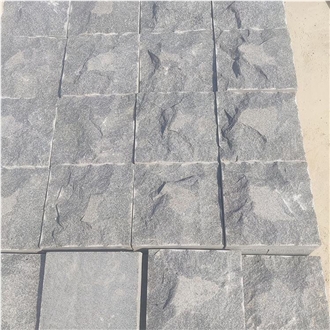 Black G654 Natural Split Face Mushroom Stone Wall Tiles