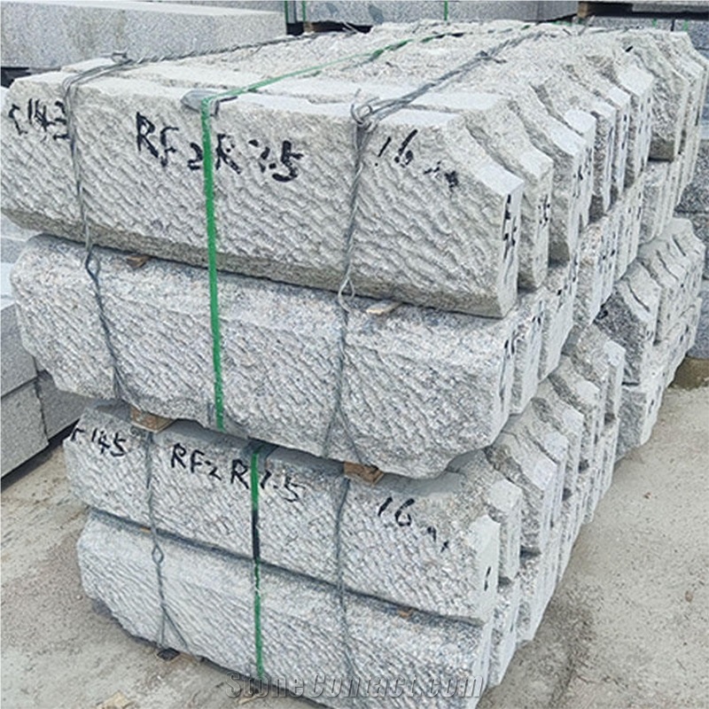 China Grey Granite Curved Split Kerbstone On Selling