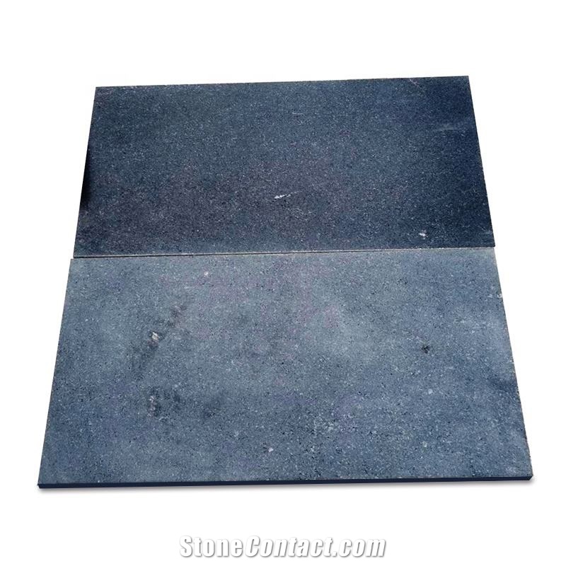 China Honed Surface Black Granite Tiles