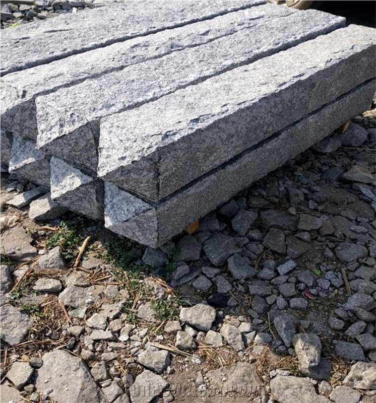 China Light And Dark Picked Granite Fence Stone Palisade