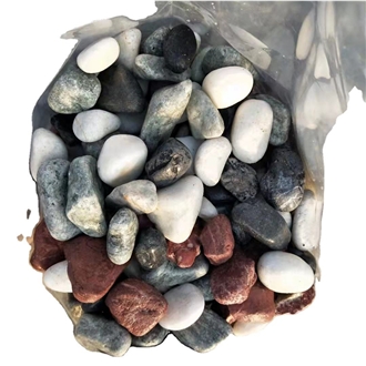 China Local Mixed Surface Machine Tumbled Pebble Stone