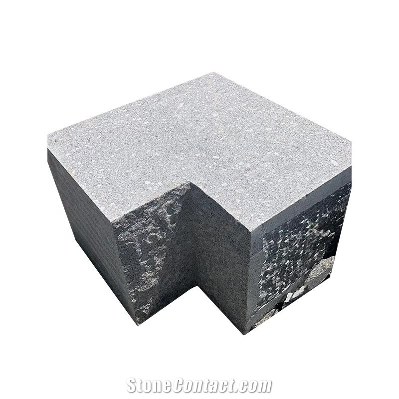 Custom Design Outdoor 40X40cm Mushroomed & Combed Granite Wall Stone