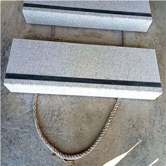 Customized Size G603 Granite Stone Steps With Black Mark