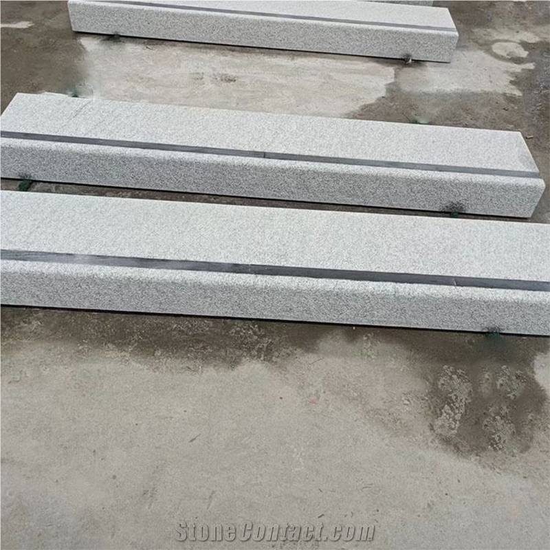 Customized Size G603 Granite Stone Steps With Black Mark