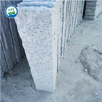 Customized Sizes Garden Grey Rough Granite Chamfer Kerbstone