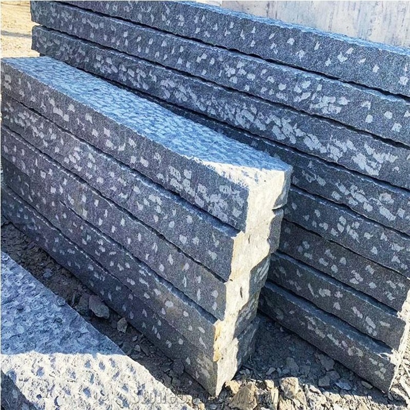 G654 Dark Grey Granite Palisade Garden Fencing Pillars