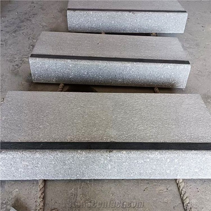 Good Quality Grey Granite Block Stone Steps With Marks
