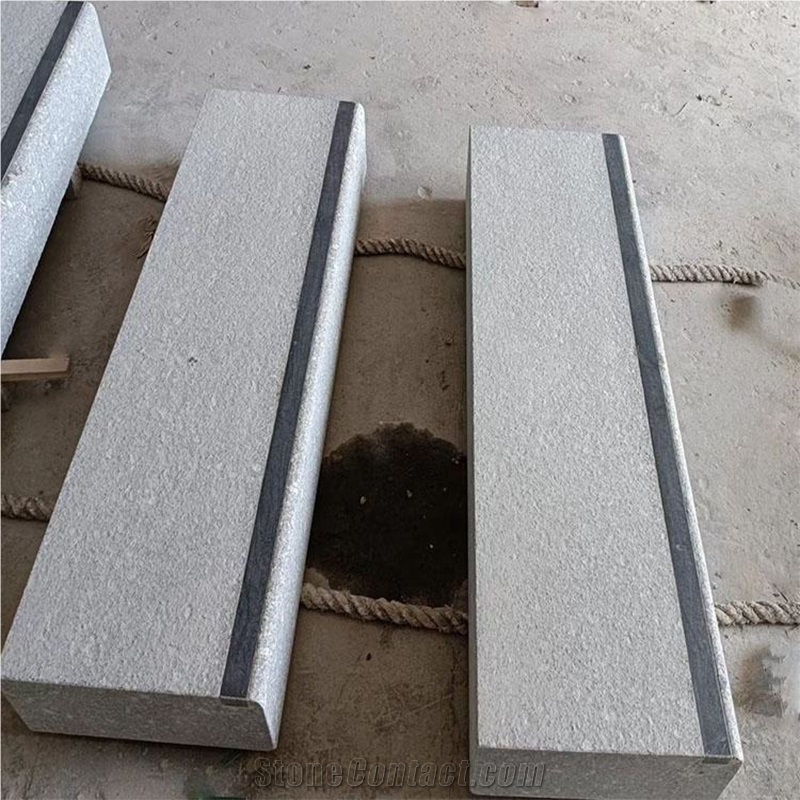 Good Quality Grey Granite Block Stone Steps With Marks
