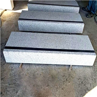 Good Quality Grey Granite Block Stone Steps With Marks